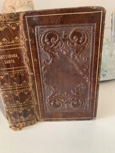 Livre Semaine Sainte Latin Et Vulgare Style Religieux Moine Ordre USK Antique 