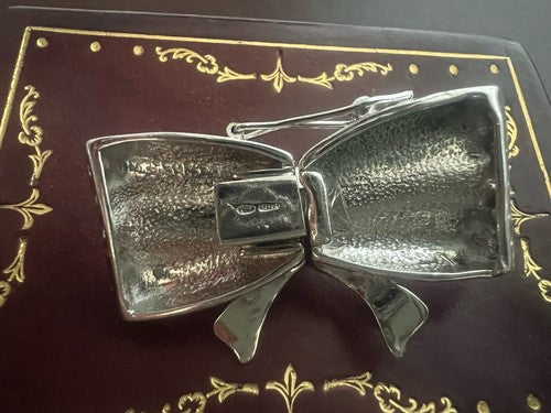 🔴 ARGENTO 925 chiusura collana gancio FIOCCO CON CUORE INNALZATO per 5 fili