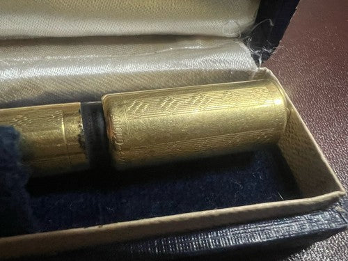 🔴 ANGLO AMER penna stilografica retrattile placcata ORO 18 CARATI vintage