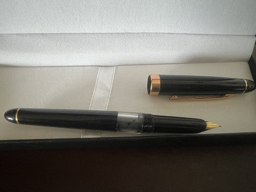 Marksman Stylo-Plume Stylo à Plume Noire Profils Or A Cartouche Écrit Vintage