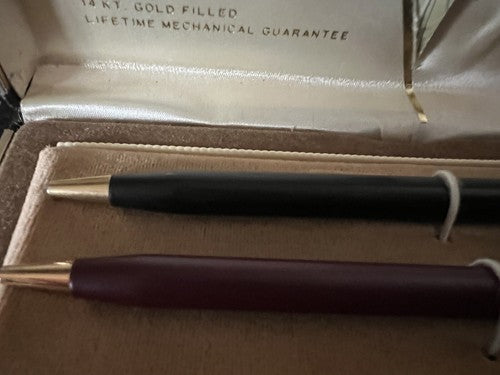 🔴 CROSS Classic Century black and burgundy lacquer ballpoint pens write with box 