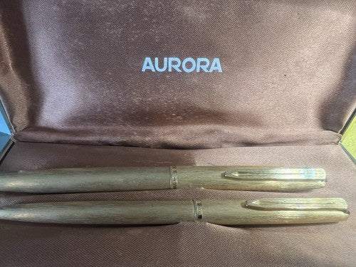 🔴 AURORA penna stilografica e sfera 98 pennino ORO F scrivono vintage