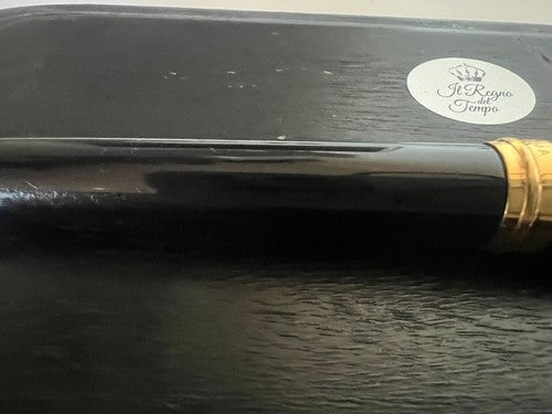 Aurora Stylo-Plume Sphère Roller Ipsilon Entièrement Noire Or Écrit Roller 