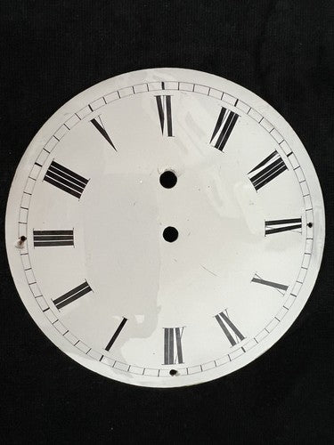 Cadran Horloge Pendule Mur Émaillé Numéros De Romains Vintage