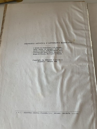 Livre Roman Gianni Son Ici Elda L C Cenobio Milano Vintage 1945