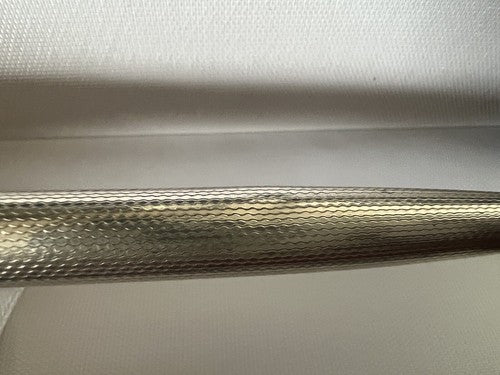 Stylo-Plume Sphère Argent Massif 925 Vagues Bas-Relief Guillocchè Vintage 10 