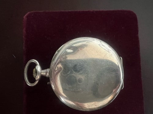 🔴 Orologio tasca THIEL Saturn Leonida ARGENTO 800 manuale funziona vintage