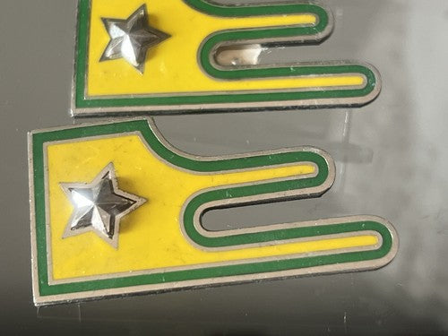 🔴 Alamari ESERCITO ITALIANO MILITARI metallo e smalti mostrine 6 PEZZI vintage