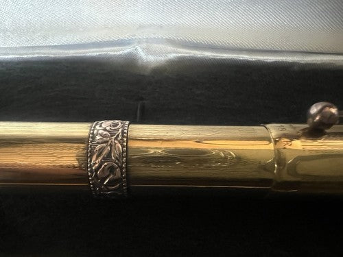 🔴 AMERIKA penna stilografica retrattile con bassorilievi pen ORO scrive vintage