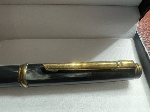 🔴 DH penna stilografica marmorizzata a cartuccia pennino M scrive vintage