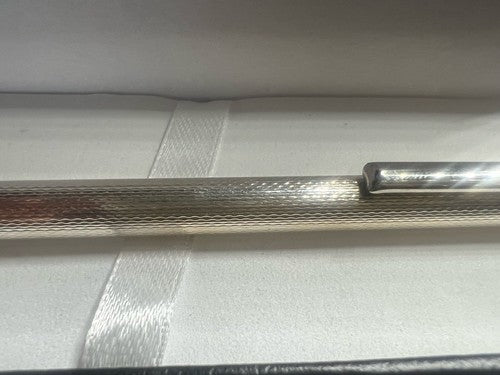 🔴 Penna sfera ARGENTO MASSICCIO 925 guillocchè meccanismo pulsante scrive 13