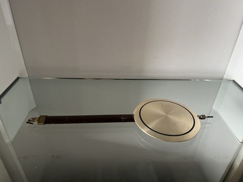 Pendule Horloge Mur Double Bordure Métal Barre Bois Crochets Vintage