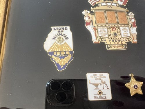 Lions Club USA Saint Francisco Philadelphia de la Broche Vernis Vintage