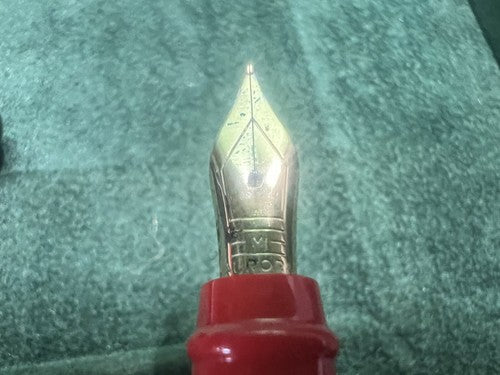 🔴 AURORA penna stilografica Idea ROSSA pennino M e sfera scrivono vintage
