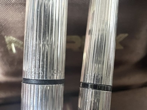 🔴 NOREX penne stilografica ARGENTO MASSICCIO 925 pennino ORO + sfera garanzia