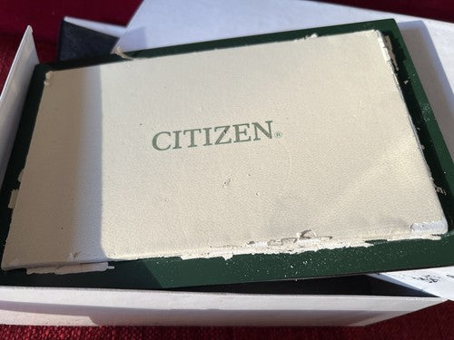 🔴 CITIZEN box scatola orologio Eco drive stiletto rigido custodia vintage