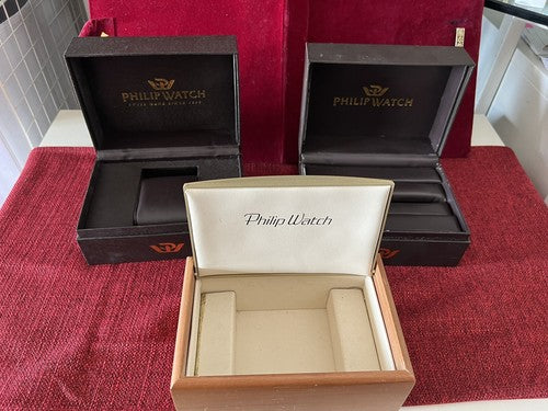 Philip Watch Boîtes Montre Coffret Etui Lot 3 Trousse Lot 4