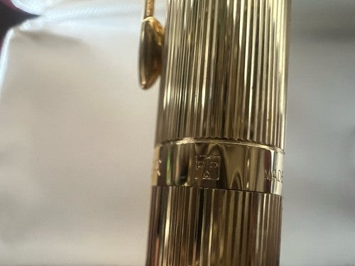 🔴 PARKER penna stilografica 75 placcata oro numerata pennino ORO 14 KT F nuova