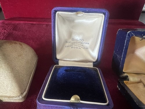 🔴 Scatole anello astucci custodie gioiello lotto 9 PEZZI vintage