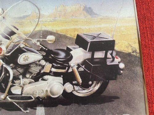 Harley Davidson Panonceau Carré Publicité Display Étain De Vitrine Vintage 