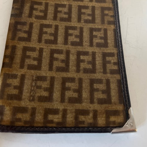 FENDI Agenda + Portefeuille Zucca Tissu Plastifié Vintage
