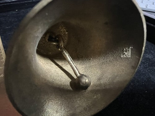Sonnette Cloche Métal Diamètre 6,5 Hauteur 14 D'Origine Vintage