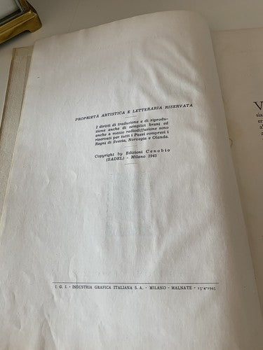 🔴 Book THE GIFT OF THE STORK Fausto Della Grazia Ancient Cenobio 1945 