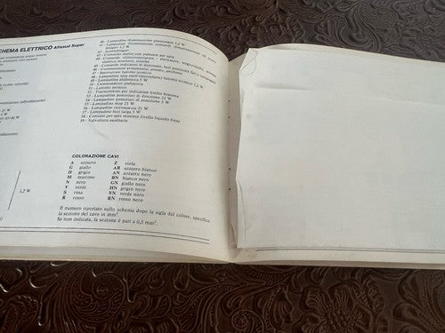 🔴 ALFASUD Super Original Italian Oldtimer Owner's Manual 