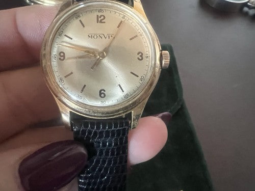 Monvis Montre Automatique pour Hommes 35,5 MM Swiss Made Vintage '60
