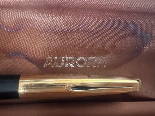 🔴 AURORA penna stilografica DUO CART Cinzano pennino ORO scrive vintage E