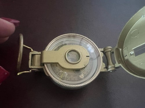 🔴 Bussola ENGINEER Directional compass di metallo dorata funzionante