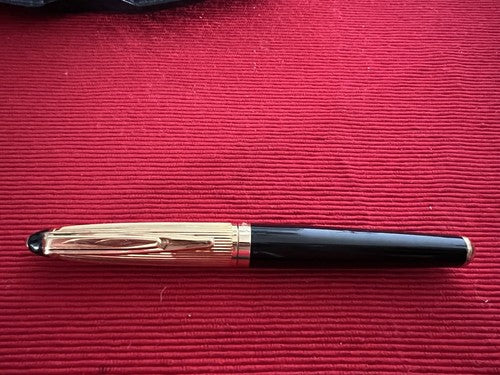 🔴 ADDEX penna stilografica mini DIVA lacca nera cartuccia Iridium Point scrive