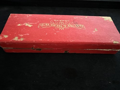 🔴 BAUME & MERCIER box scatola orologio da polso rossa custodia vintage