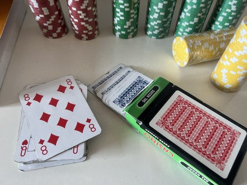 Modiano Jetons 200 Pièces Blister Cartes De Jeu Casino + Livre Sklansky