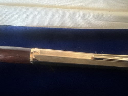 🔴 BALLOGRAF mechanical pencil gold metal wood writes vintage 12 