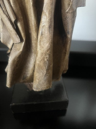 🔴 Statua scultura CARTAPESTA firmata CECILIA POLITO dama Firenze 11x11 h 42 cm