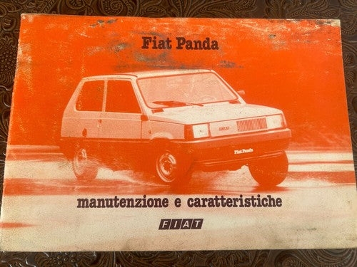 Fiat Panda Booklet Car Use Maintenance Italian Original Vintage