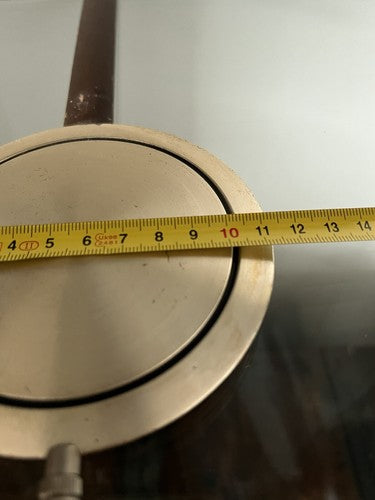 Pendule Horloge Mur Double Bordure Métal Barre Bois Crochets Vintage