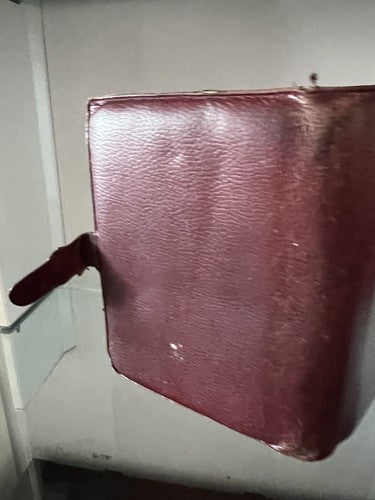 Cartier Port Agenda Monogrammè Document Holder Leather Burgundy Vintage Style