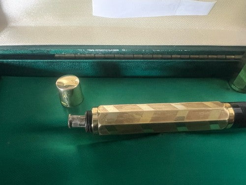 🔴 AURORA penna stilografica Numero 1 pennino ORO 14K F pulsante di fondo