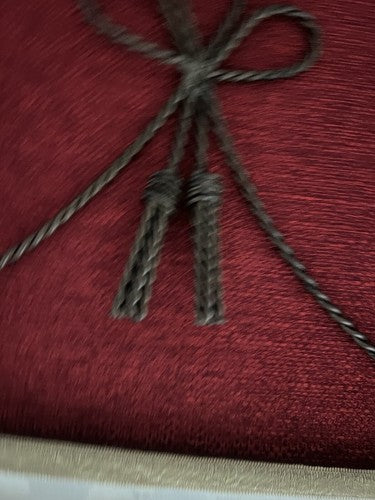 🔴 FABRIC PANEL painting with metal flag supports W 40 cm vintage 