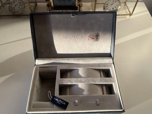 🔴 NAUTICA box scatola orologio A15541 COMPLETO lusso vintage