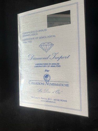 🔴 Scatola MONETA LIRA ORO certificato diamante astuccio custodia SPECIALE