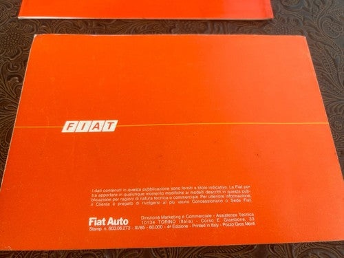 🔴 FIAT Uno Turbo ie ORIGINAL Oldtimer-Benutzer- und Wartungshandbuch 