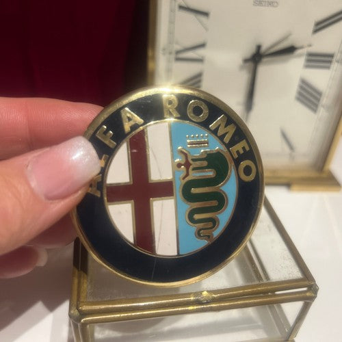 Alfa Romeo Alfetta Voiture Armes Emblème Écrit Logo Plaque Original 
