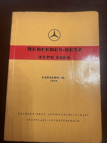 MERCEDES Benz TYPE 220 S Livret Pièces Original Multilingue Vintage 1956