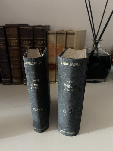 🔴 Books HISTORY OF ITALY Luigi Anelli from 1814 1867 2 volumes old cover 