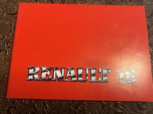 Renault 18 Livret Voiture Utilisation et Entretien Vintage Original Italien