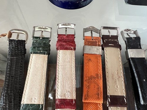 🔴 SECTOR cinturini orologi uomo pelle dimensioni come foto con fibbie 6 PEZZI