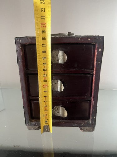 🔴 PORTAGIOIE CINESE legno cofanetto scrigno astuccio vintage 16